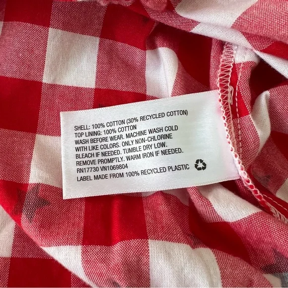 Cat & Jack Baby 12M Red Gingham Star Romper - Picture 12 of 13